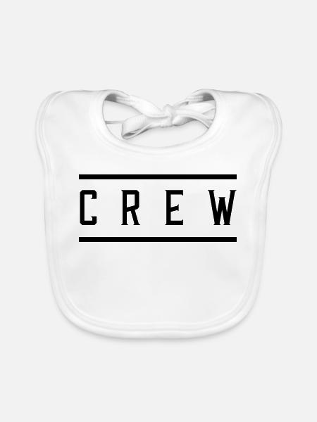 crew - Organic Baby Bibs - white - Front