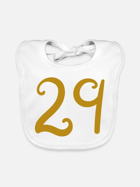 29 - Organic Baby Bibs - white - Front