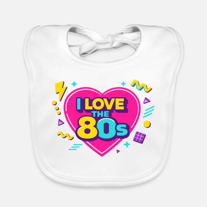 Disco Party 80s 80s Organic Baby Bibs