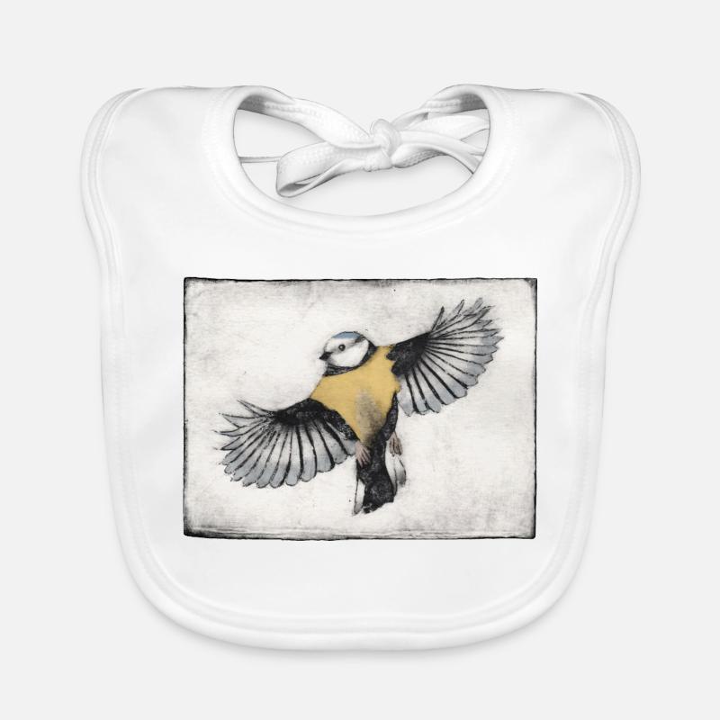 Bird in Flight - Hand Carved Printable Organic Baby Bibs