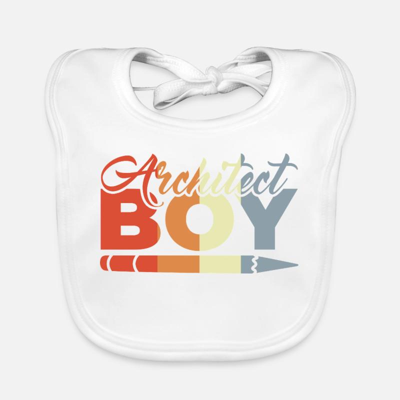 Funny Architect Kid Organic Baby Bibs