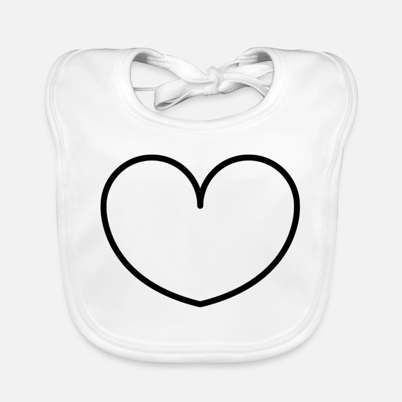 Cœur Bavoir bio Bébé