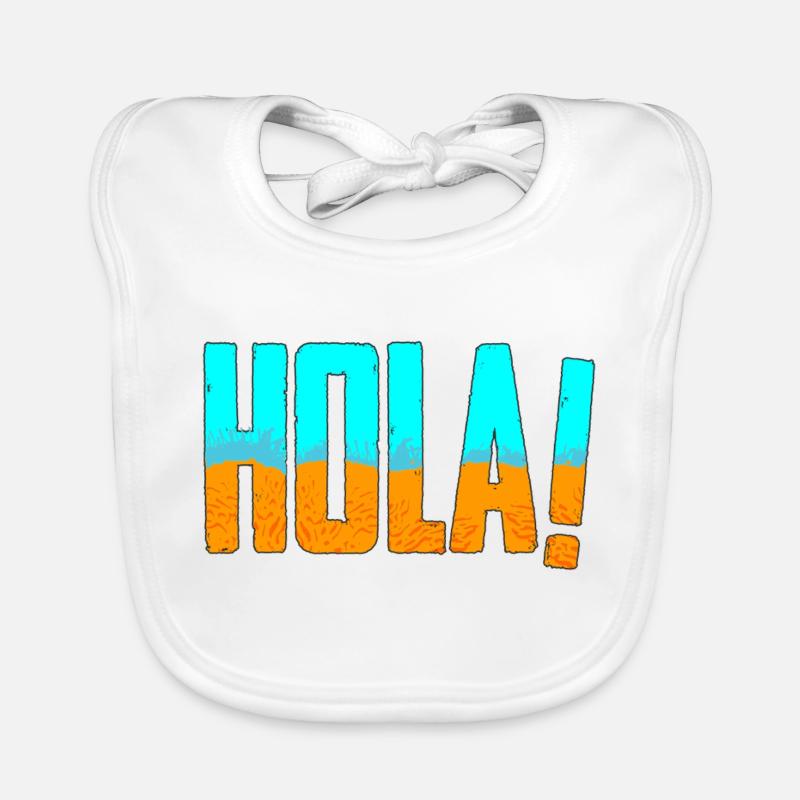 HOLA! Mallorca - Sand und Meer Baby Bio-Lätzchen