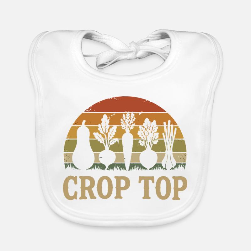 Sunset Garden Silhouette Crop Top Bavoir bio Bébé