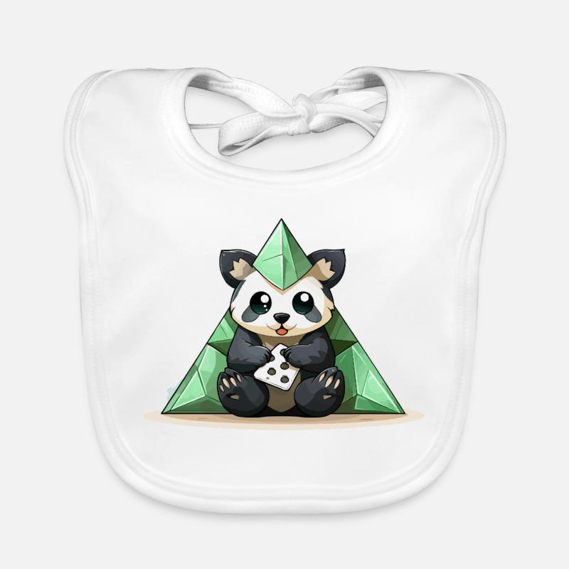 Panda Kristallpyramide Baby Bio-Lätzchen