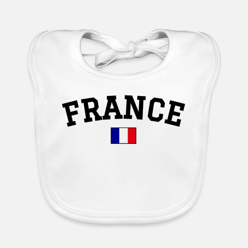 Drapeau français Noir Bavoir bio Bébé