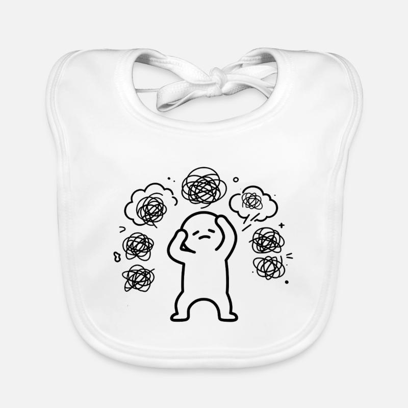 Overthinkers and introverts, mental overwork Organic Baby Bibs