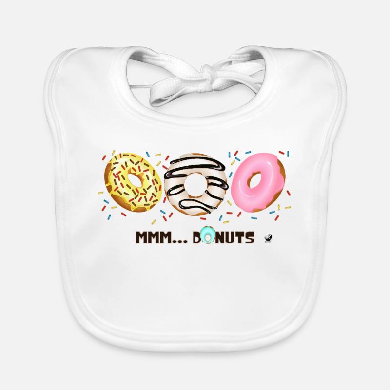 Illustration de Donuts glacés avec des vermicelles Bavoir bio Bébé