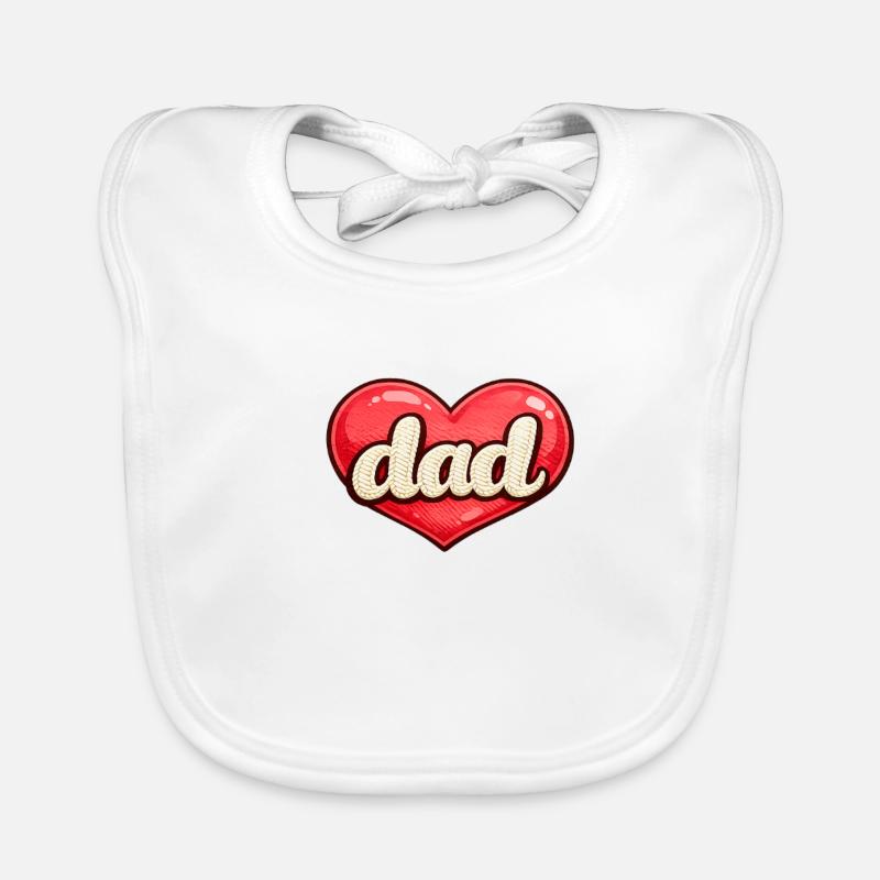 Cœur avec lettrage Papa Bavoir bio Bébé