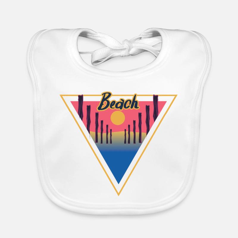 Beach Triangle Organic Baby Bibs
