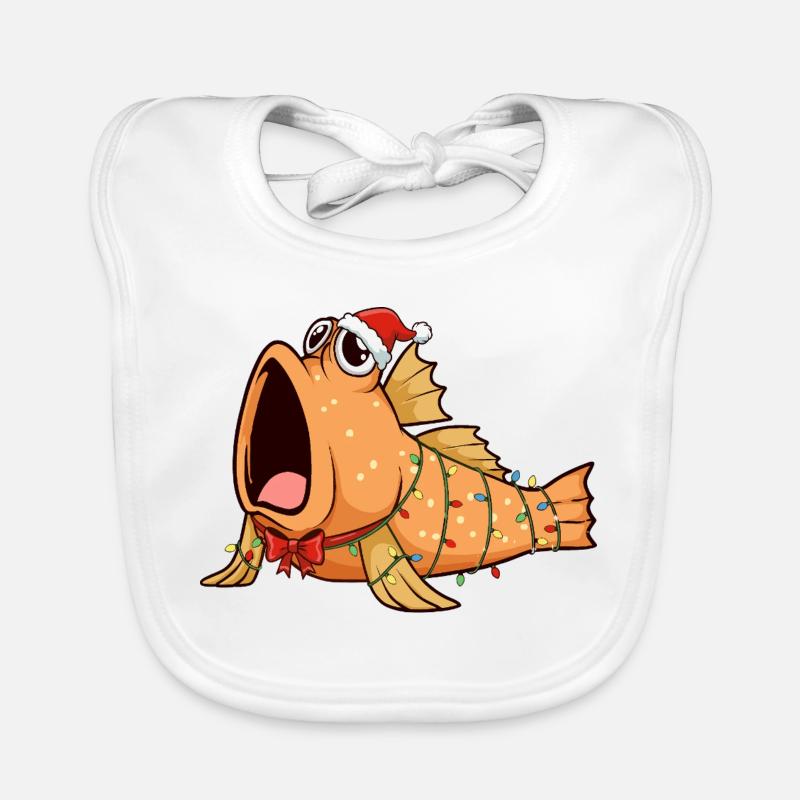 Lustiger Schlammspringer - Weihnachten Baby Bio-Lätzchen