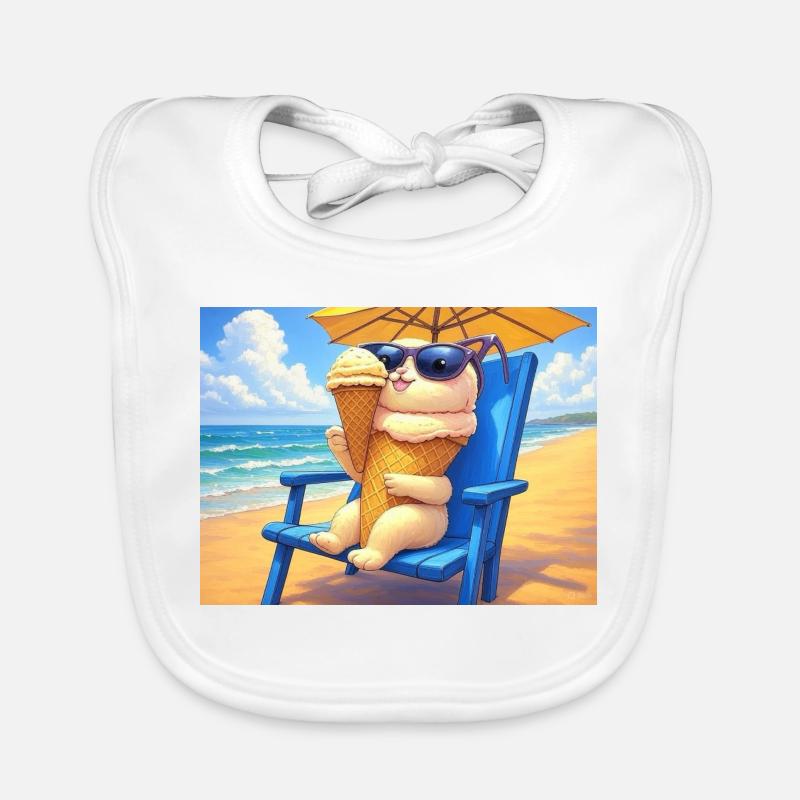 Strand Bunny Eiscreme Sonnenbrille Organic Baby Bibs