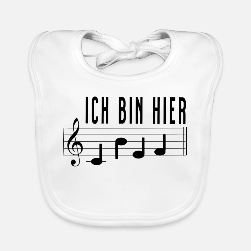 Ich bin hier Chef Notenschrift Chorleiter Dirigent Baby Bio-Lätzchen