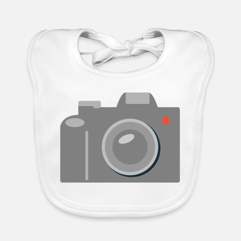 Icône de caméra Gris graphique Bavoir bio Bébé