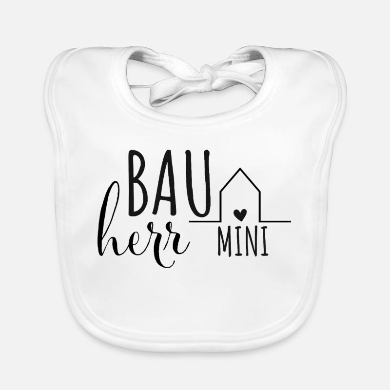 Bauherr Baby Kind Beruf Hausbau Baustelle Baby Bio-Lätzchen