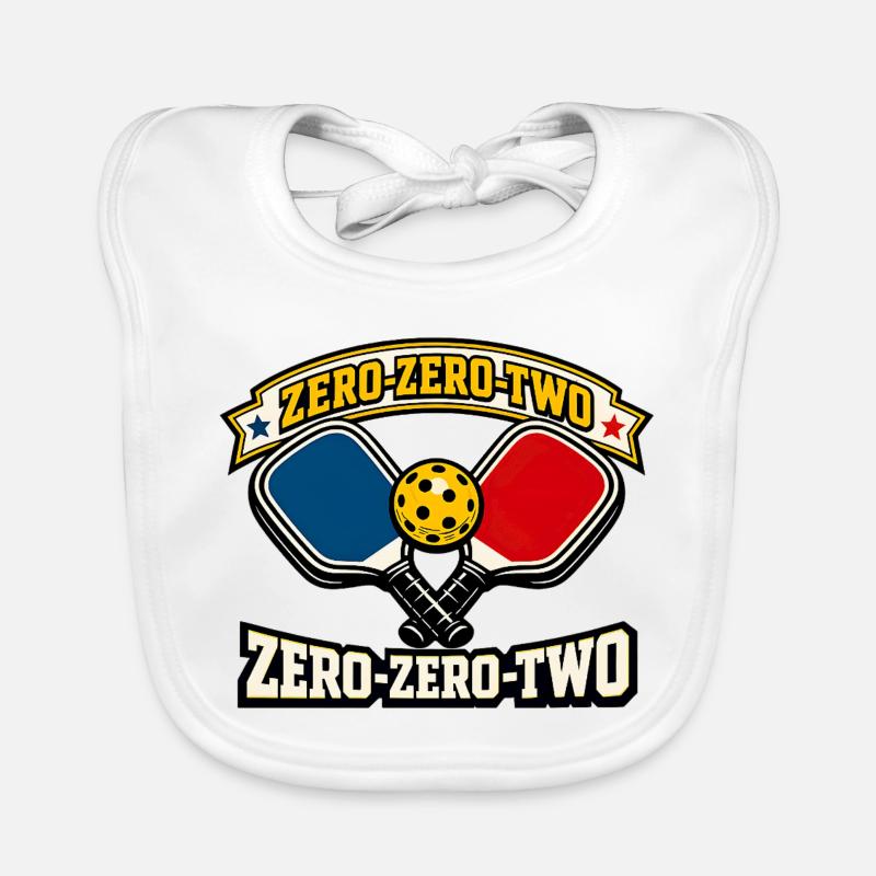 Zero-Zero-Two Paddelball Emblem Baby Bio-Lätzchen