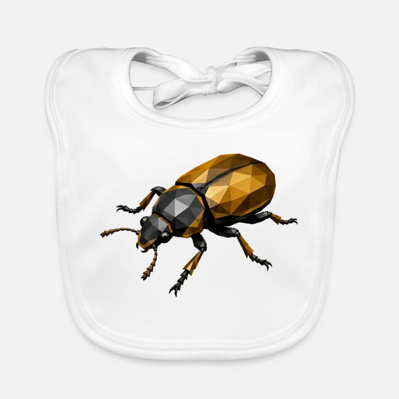 Geometrisches Low-Poly Insekt Baby Bio-Lätzchen