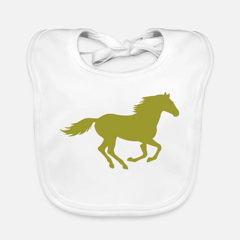Pferd Silhouette Baby Bio-Lätzchen