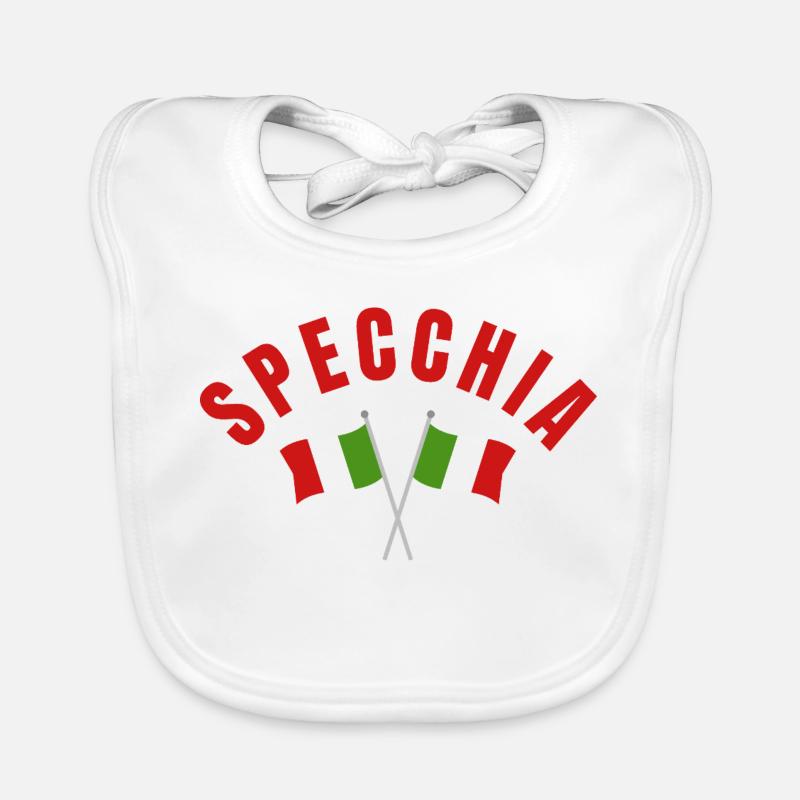 Speccchia Emblem der italienischen Flagge Baby Bio-Lätzchen