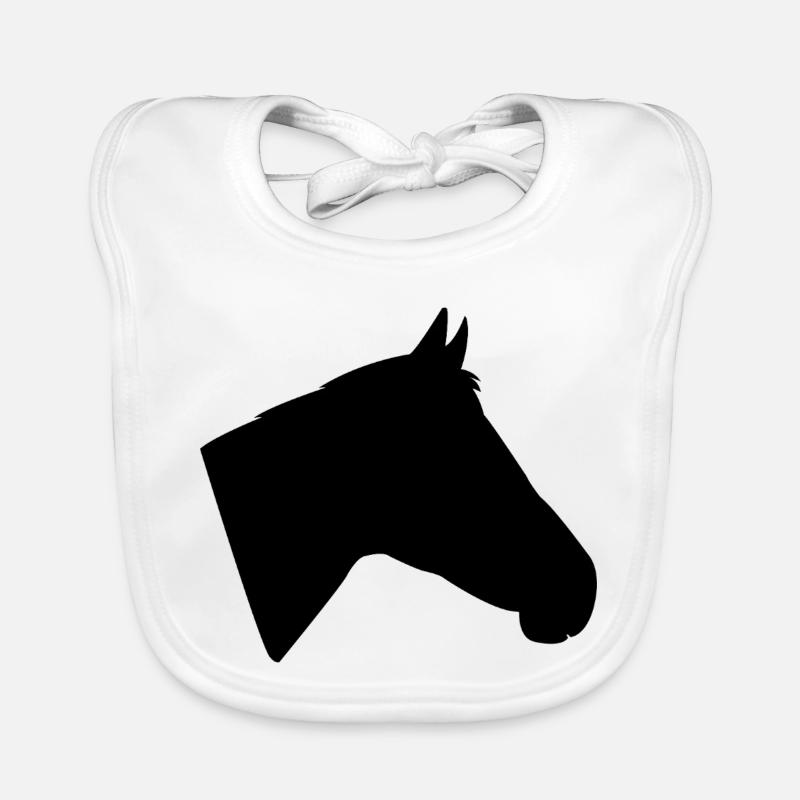 Tête de cheval Bavoir bio Bébé