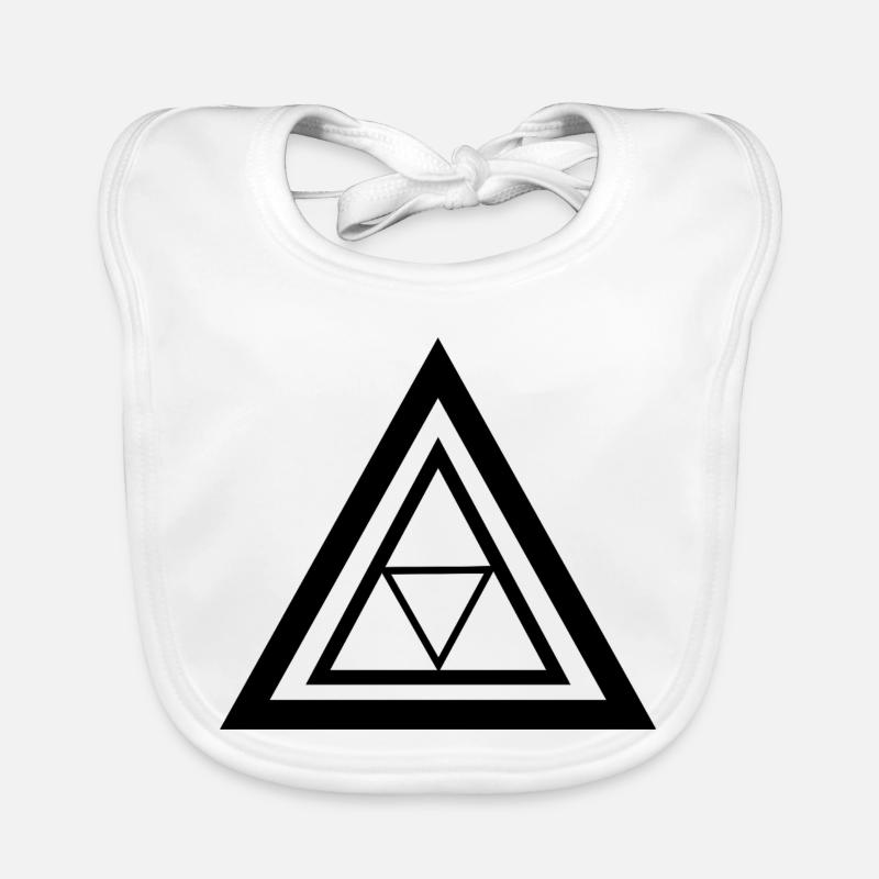 Modern abstract design - Organic Baby Bibs - white