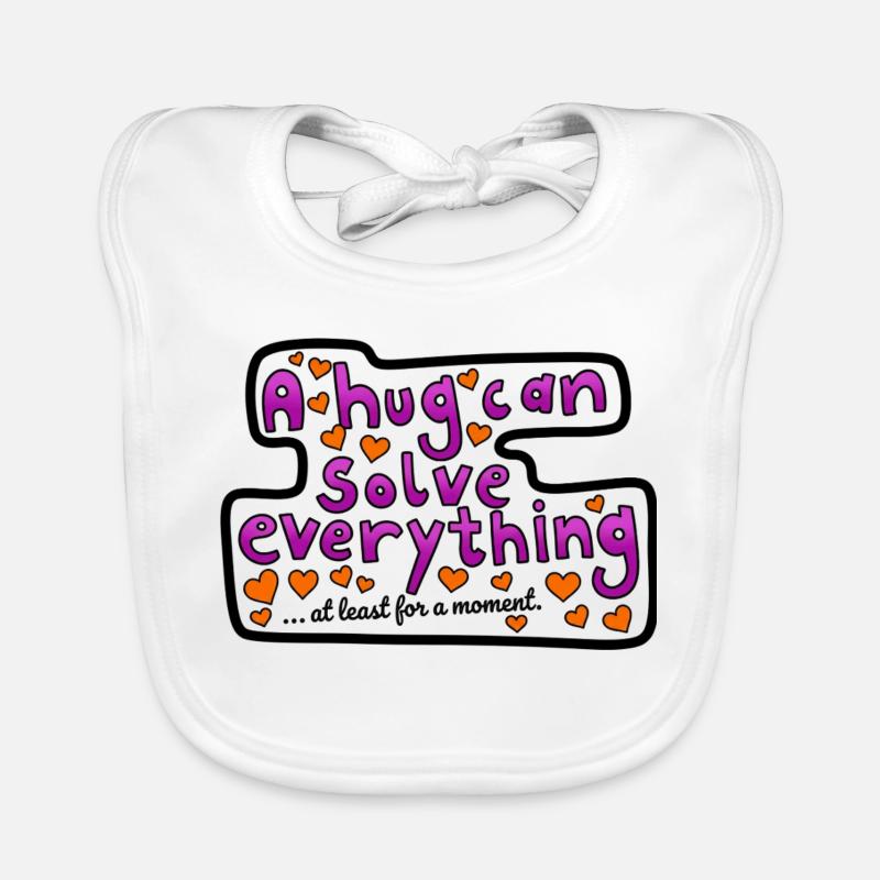 A hug can help Organic Baby Bibs