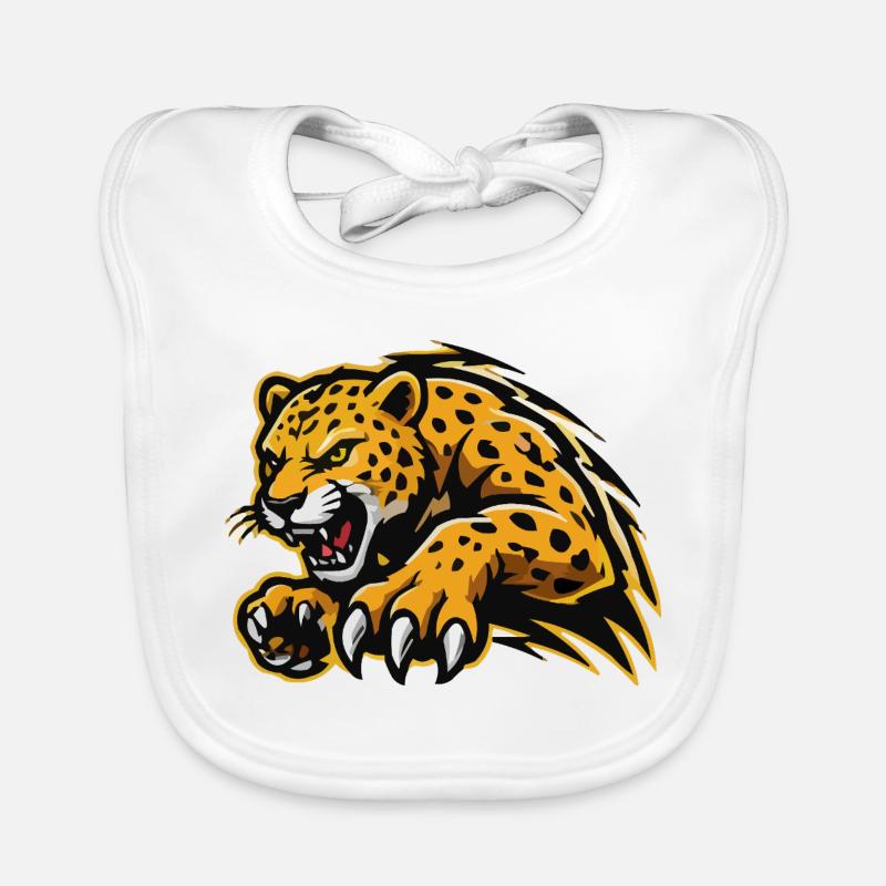 Ferocious Leopard Assault Organic Baby Bibs