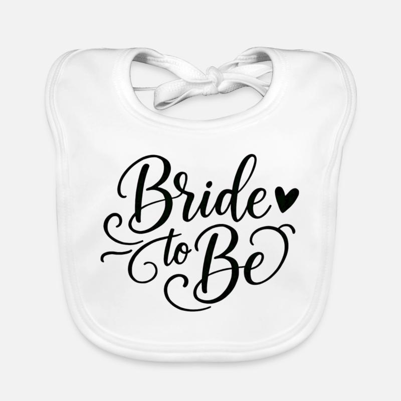 Future mariée lettressant avec le cœur Bavoir bio Bébé