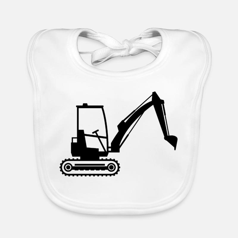 Excavator Organic Baby Bibs