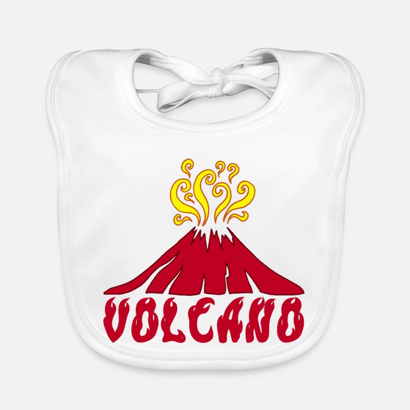 Erupting volcano Organic Baby Bibs