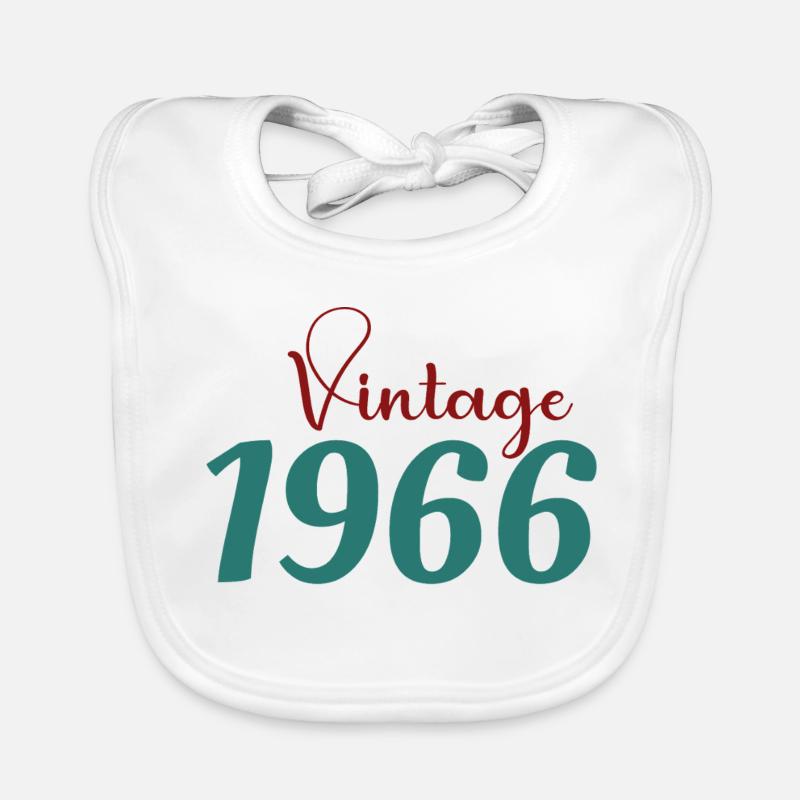 Tee 60 Ans Rétro 70s Né(e) 1966 Bavoir bio Bébé