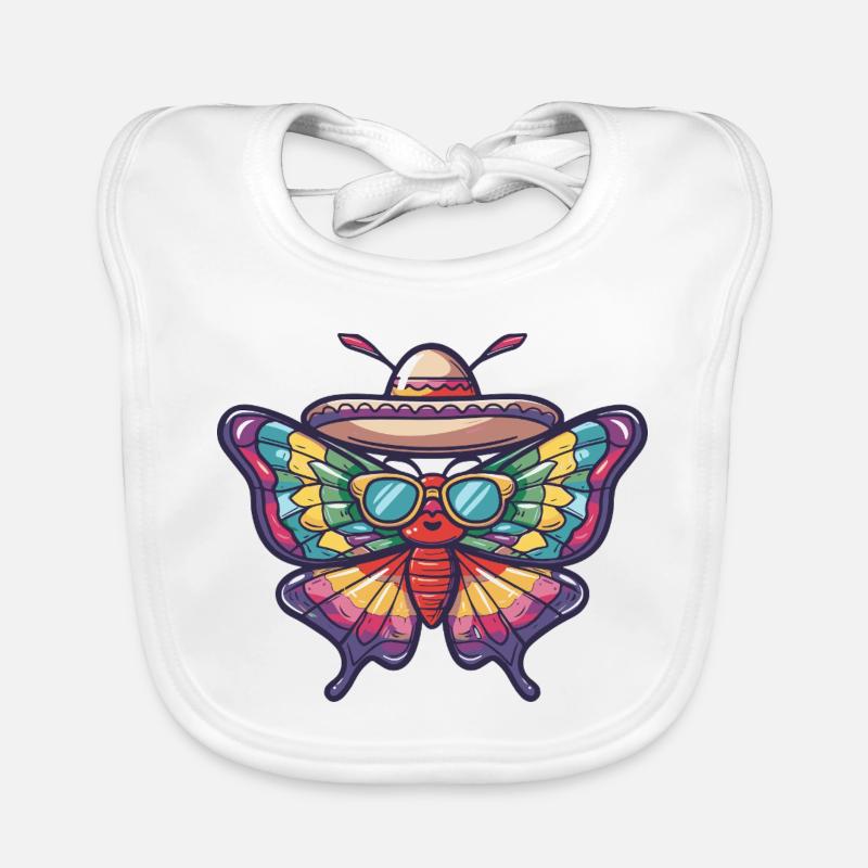 Sombrero drôle papillon Bavoir bio Bébé