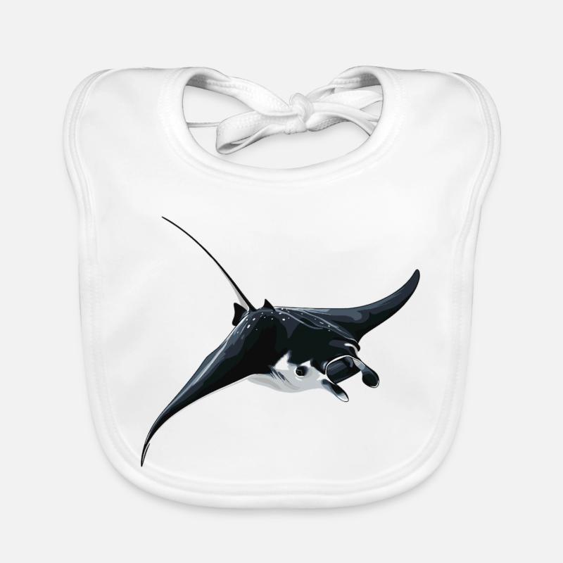 Rochen Mantarochen Baby Bio-Lätzchen