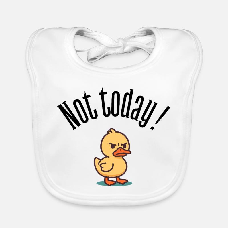 Not Today! Grumpy Duck Attitude T-Shirt Organic Baby Bibs