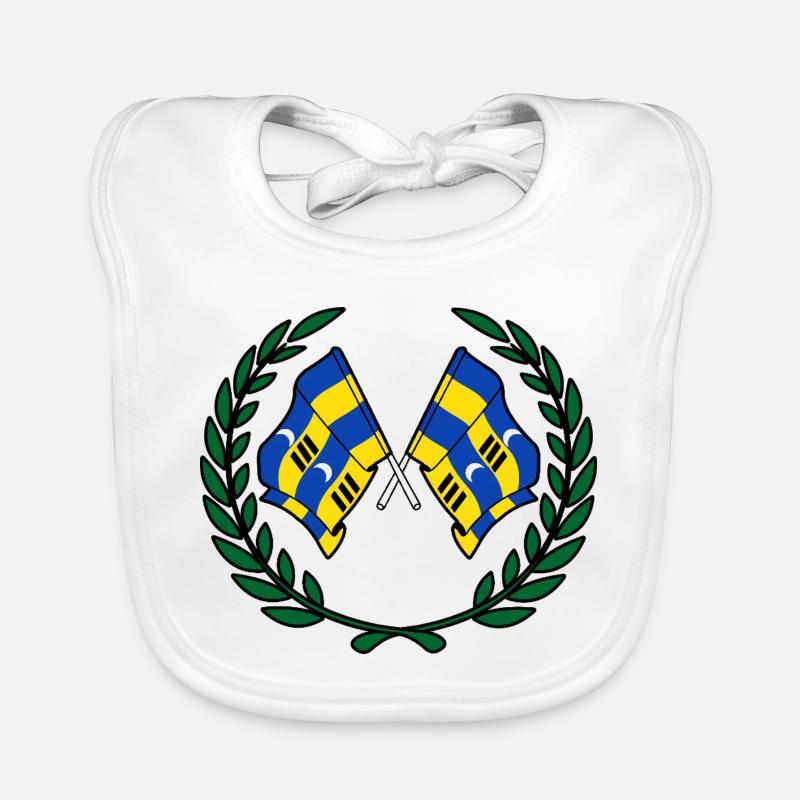 Drapeaux de laurier d’Ameland – Fierté de l’île Bavoir bio Bébé