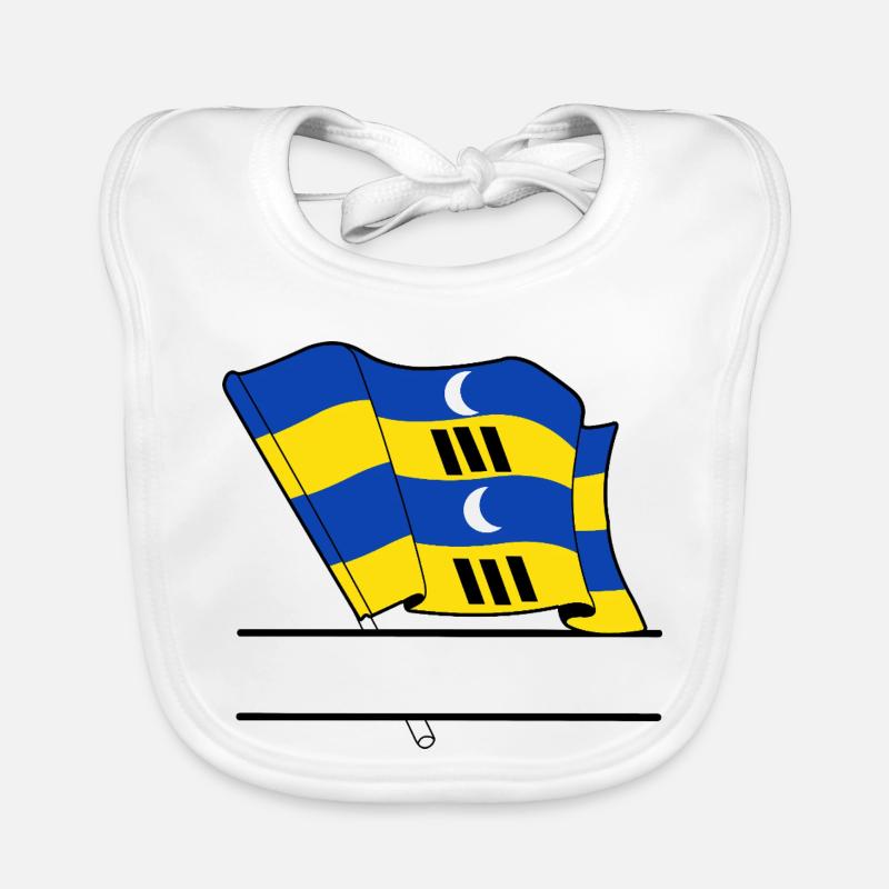 Ameland Flag – Custom Island Design Organic Baby Bibs