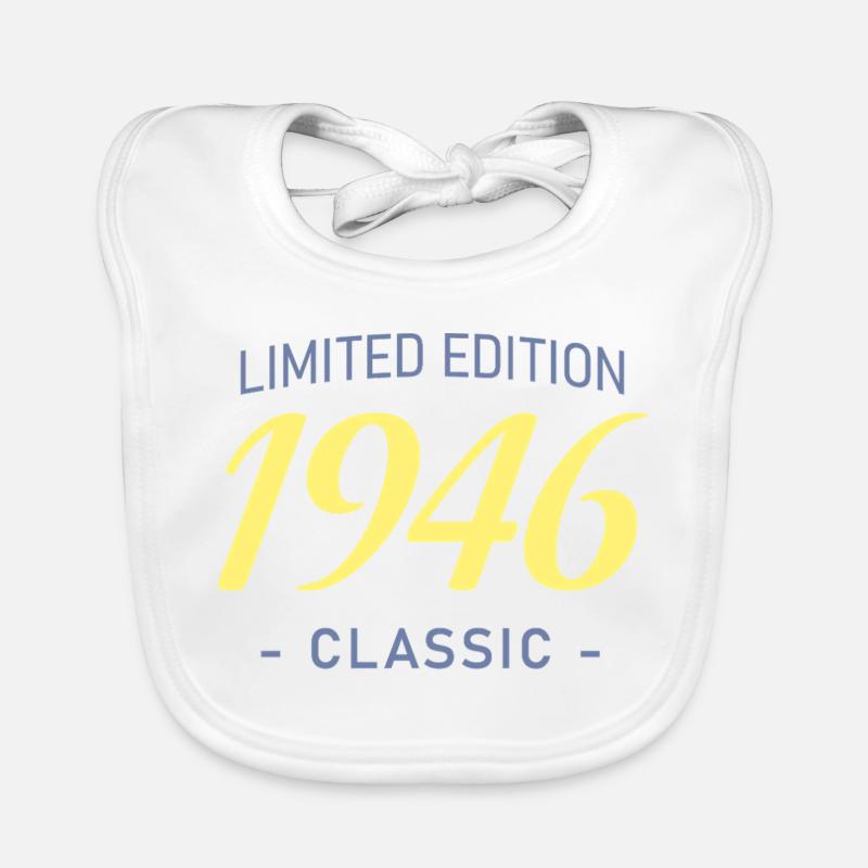 Tee 80 Ans 1946 Typographie Bold Bavoir bio Bébé