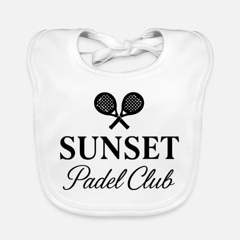 Sunset Padel Club Emblem Organic Baby Bibs