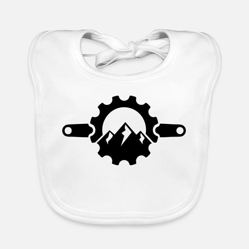 Crank Mountain – Logo du plateau VTT Bavoir bio Bébé