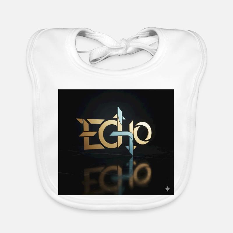 Jeu de lumière Echo Geometry - Bavoir bio Bébé - blanc