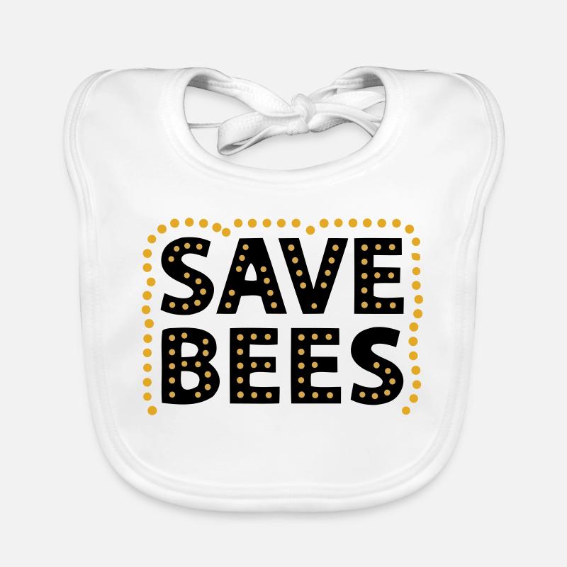 Save Bees Bienen Naturschutz Tierschützer Baby Bio-Lätzchen
