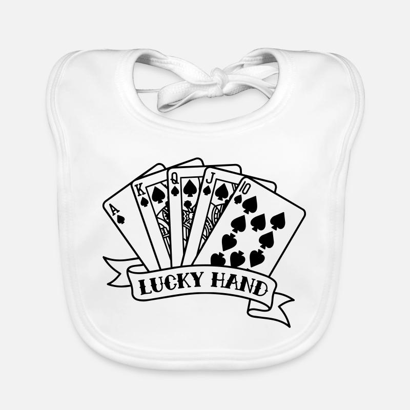 Royal Flush Pokerkarten Baby Bio-Lätzchen