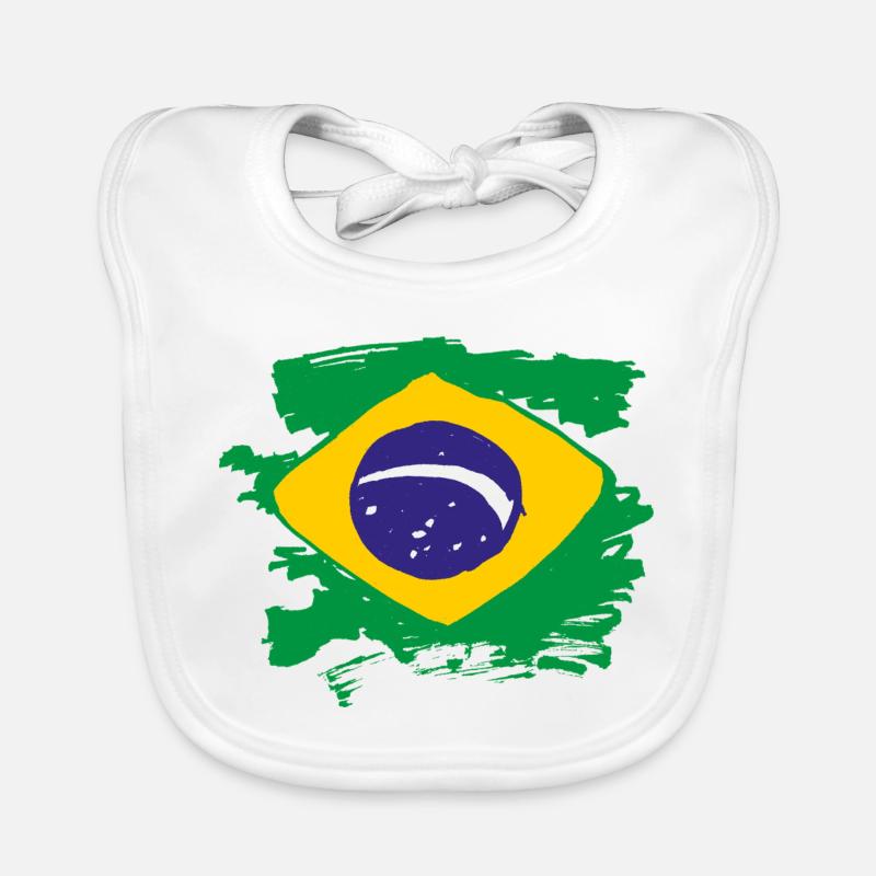 Drapeau du Brésil Bavoir bio Bébé