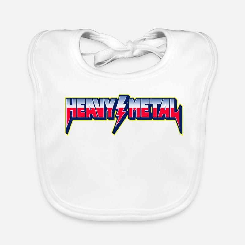 Heavy Metal 3D-Logo mit Blitz Baby Bio-Lätzchen