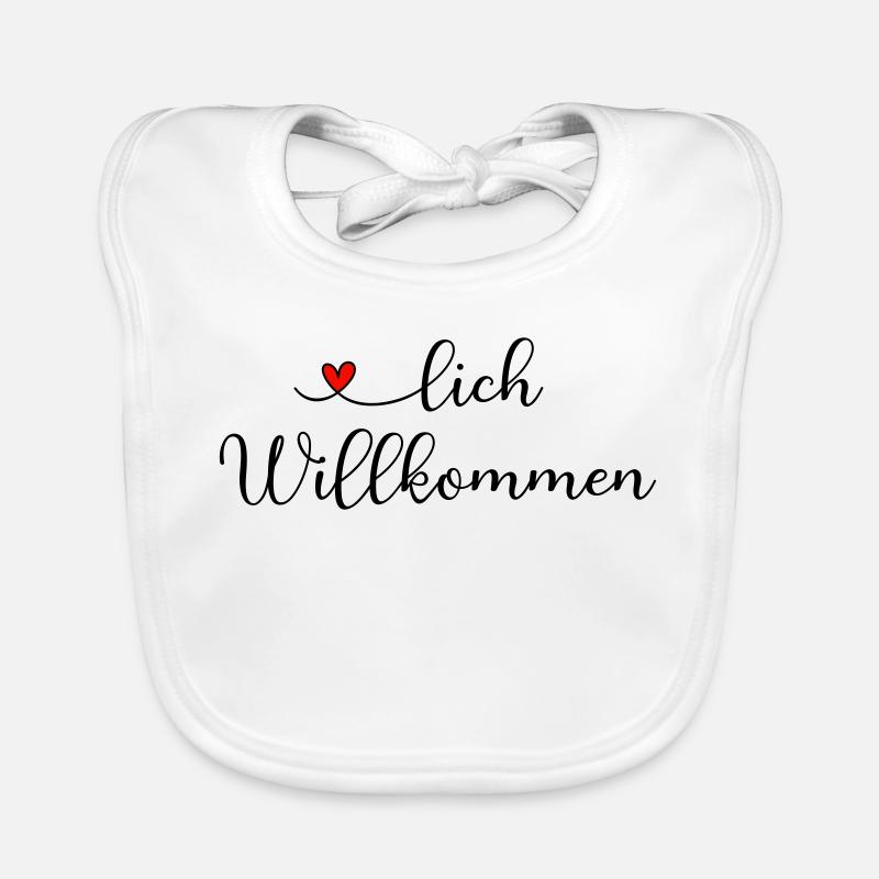 Herzlich Willkommen Baby Bio-Lätzchen