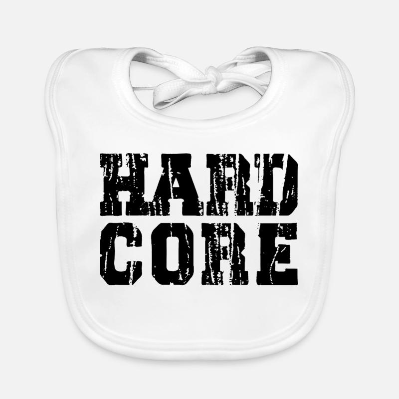 Hardcore Diuseded et Bold Typography logo Bavoir bio Bébé