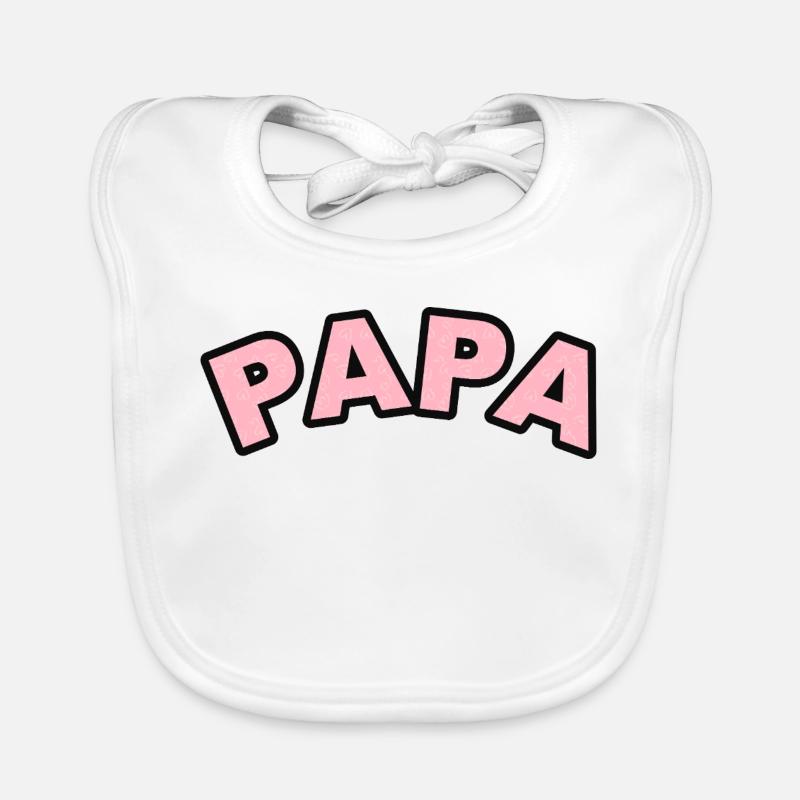 Papa Herzchen Print Baby Bio-Lätzchen