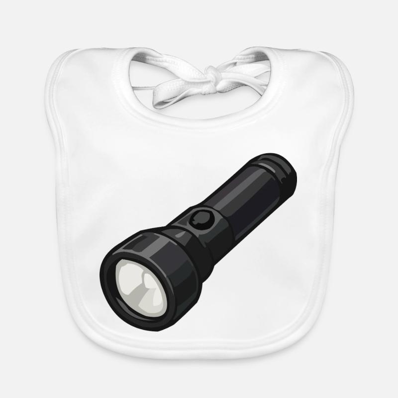 Illustration de lampe torche compacte Bavoir bio Bébé