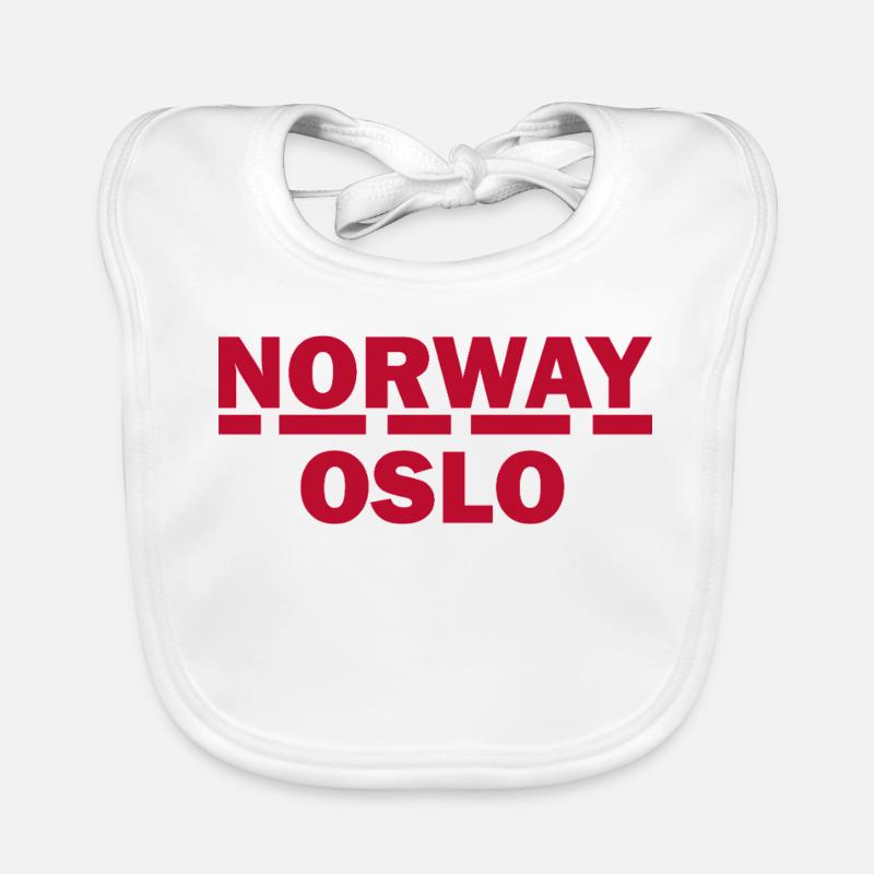 Oslo Nordic Retro Typography Tee Bavoir bio Bébé