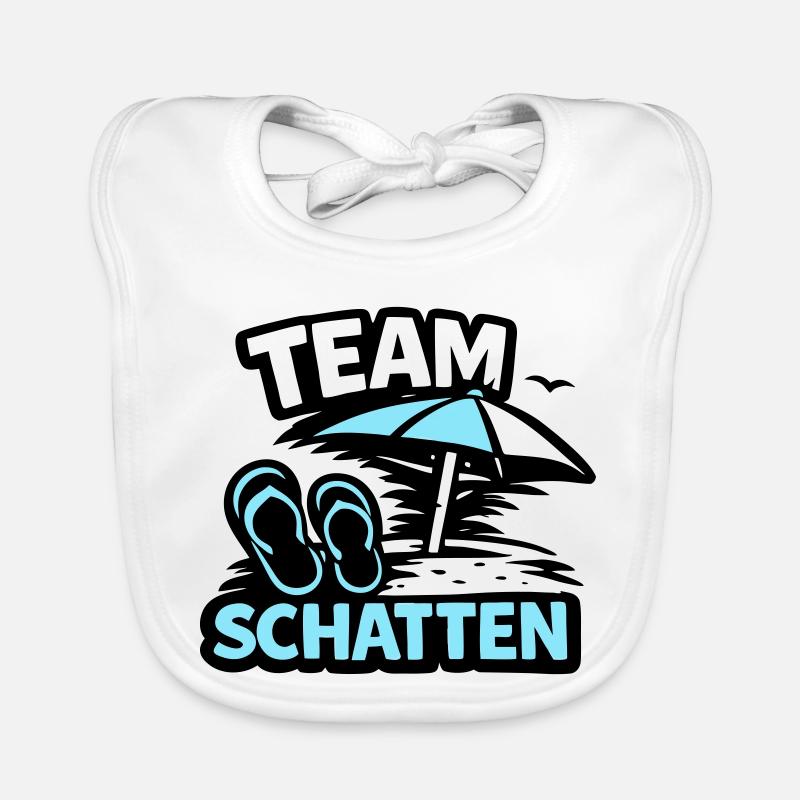 Strand Schatten FlipFlop Logo Baby Bio-Lätzchen